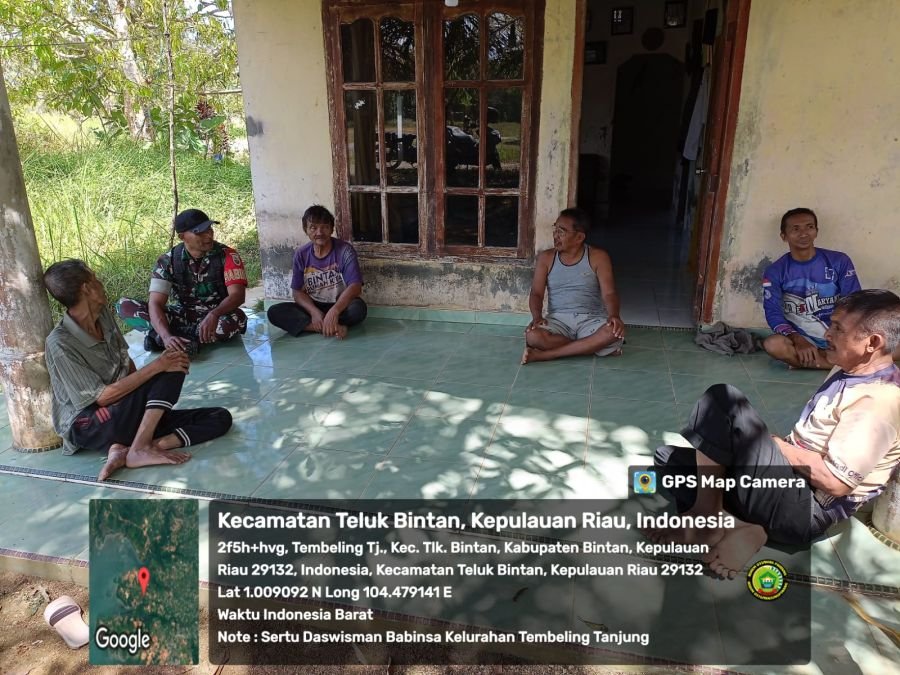 Pada Senin, 15 Juni 2026, Babinsa Kelurahan Tembeling Tanjung, Sertu Daswisman Koramil 03/Bintan