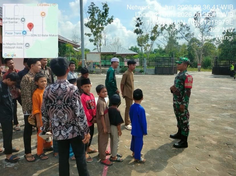 Pancasila Tanamkan Sejak Dini, Praka I.K Sinaga Sosialisasikan ke Anak-Anak Desa Serai Wangi