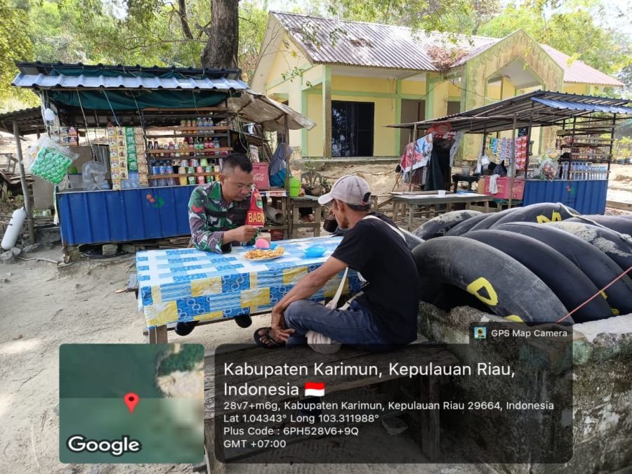 Pantai Ramai, Babinsa Pangke Barat Perketat Imbauan Keamanan