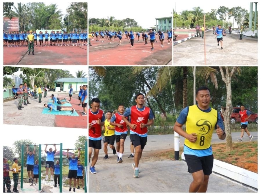 Koramil Bangko Jalani Tes Jasmani, Jasrem 031/WB Turun Langsung