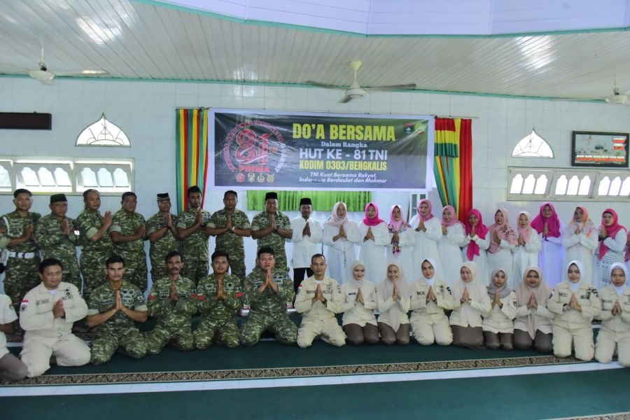 Pasi Intel Pimpin Doa Bersama, Kodim 0303/Bengkalis Panjatkan Syukur Jelang HUT ke-81 TNI