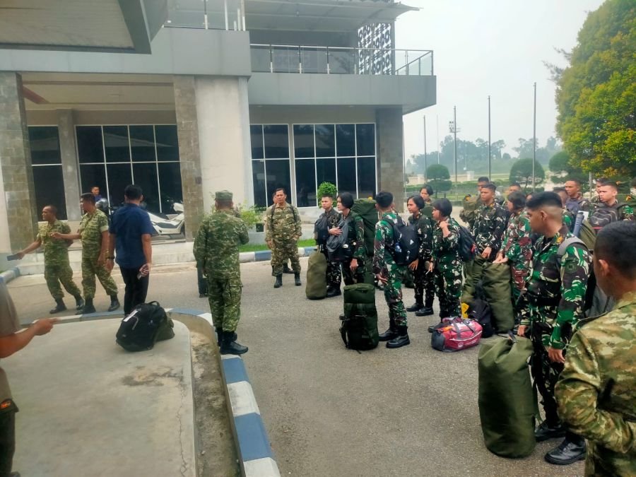 Pasilog Kodim 0301/Pekanbaru Sambut Rombongan Mahasiswa UNHAN RI dan Pendamping di Pekanbaru
