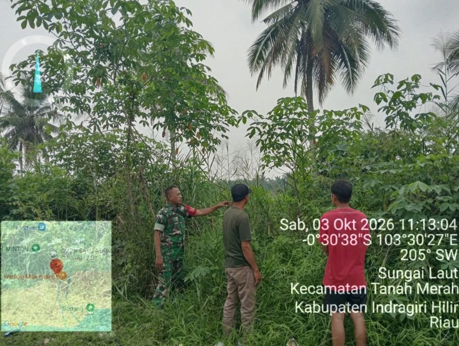 Pastikan Wilayah Aman Karhutla, Babinsa Koramil 02/TM Patroli di Desa Sungai Laut