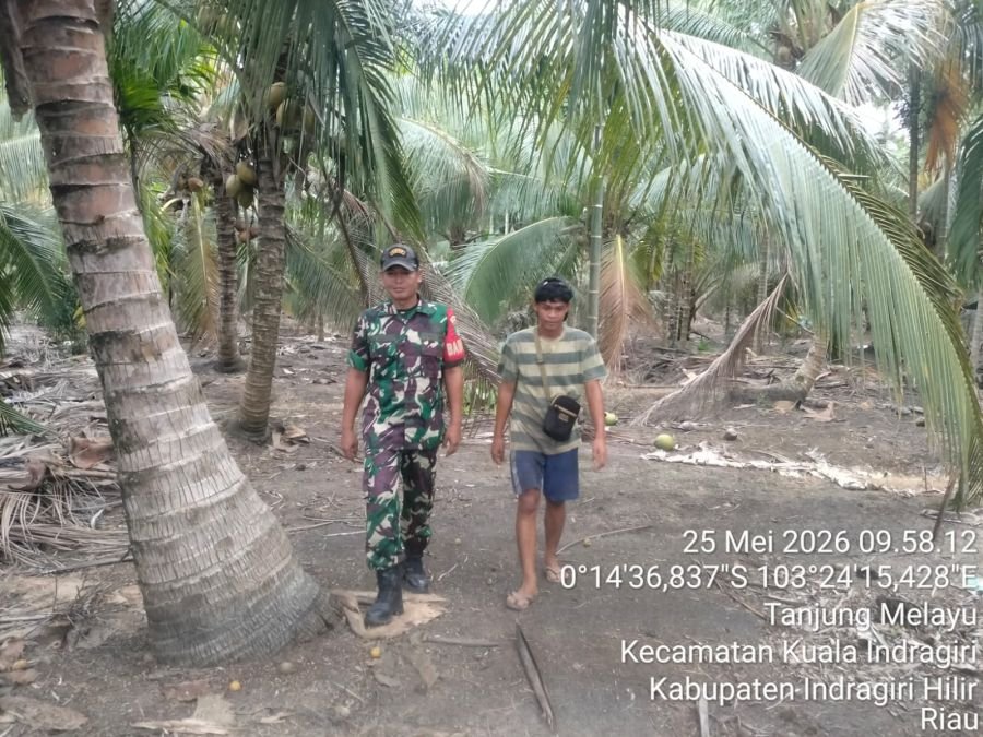 Pastikan Wilayah Bebas Karhutla, Babinsa Koramil 04/Kuindra Intensifkan Patroli Tapal Batas