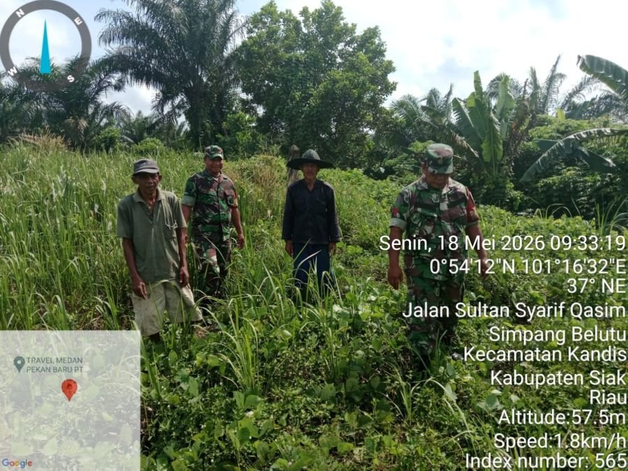 Patroli Babinsa di Kandis Perketat Pengawasan Karhutla
