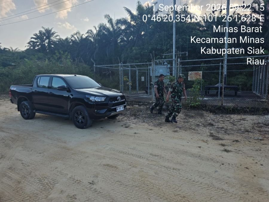 Patroli Babinsa Perkuat Pengamanan Area Migas PHR di Minas