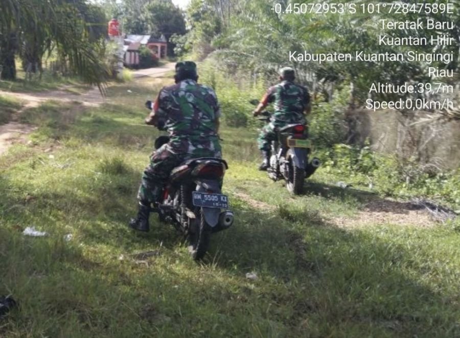 Patroli Cegah Karhutla Terus dilaksanakan Babinsa Ramil 07/KH diwilayah Rawan
