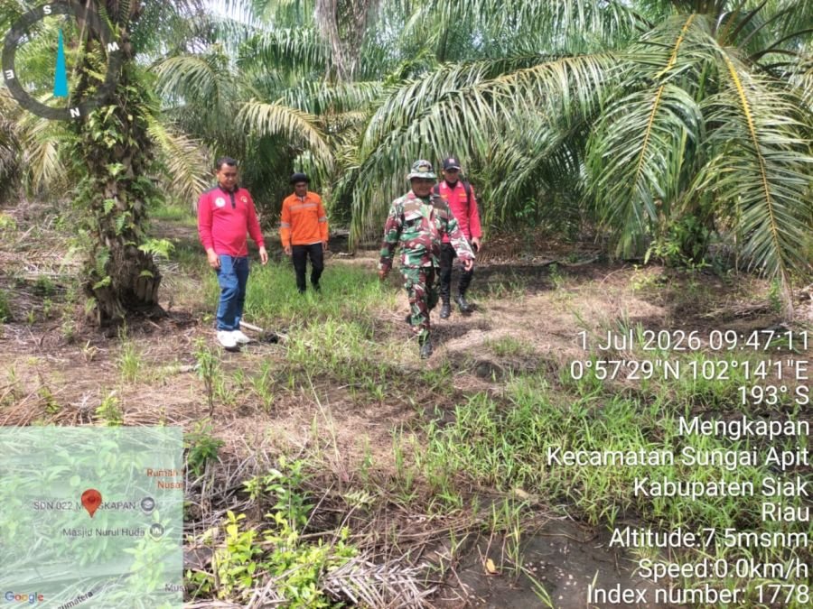 Patroli Gabungan Karhutla di Sungai Apit, Titik Rawan Dipastikan Aman