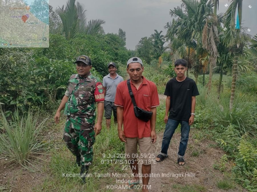 Patroli Gabungan TNI dan Warga di Tapal Batas Tanah Merah, Hasil Nihil Titik Api
