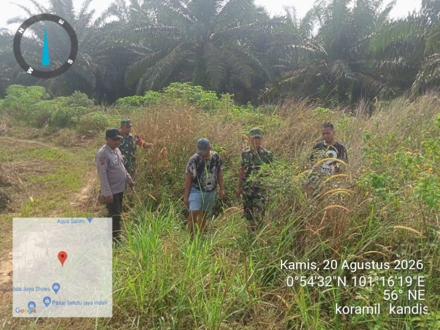 Patroli Karhutla Babinsa di Simpang Belutu, Wilayah Aman Tanpa Titik Api