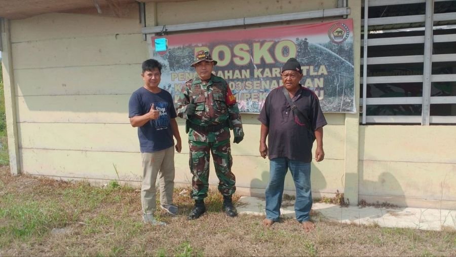 Patroli Karhutla, Babinsa Koramil 03/Senapelan Bersama MPA Pastikan Wilayah Aman