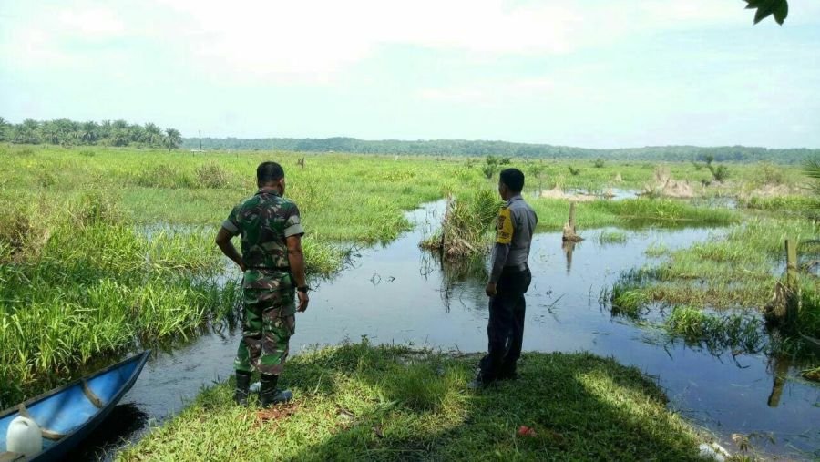 Patroli Karhutla, Babinsa Koramil 0321-03/Bgs Rohil Sisir Bagan Nibung
