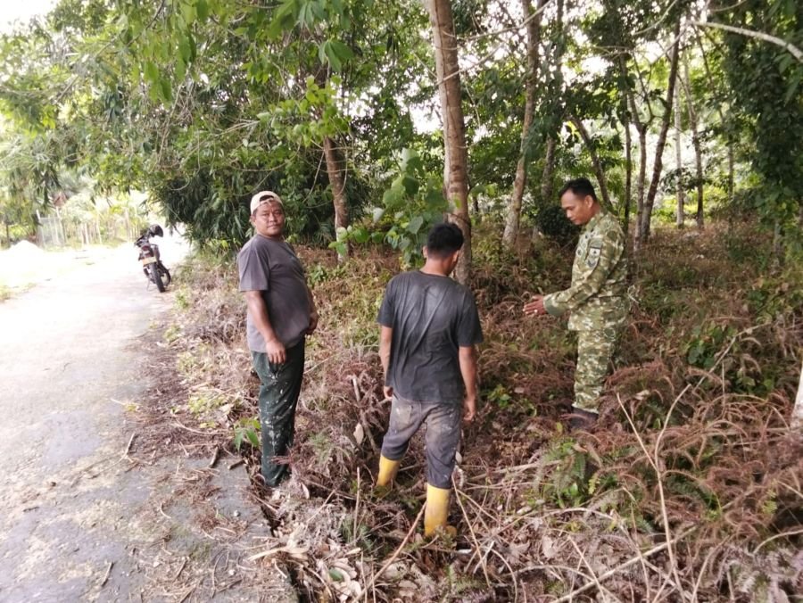 Sertu Amad Zamzuri Tingkatkan Kesiapsiagaan di Desa Ulu Pulau Bengkalis