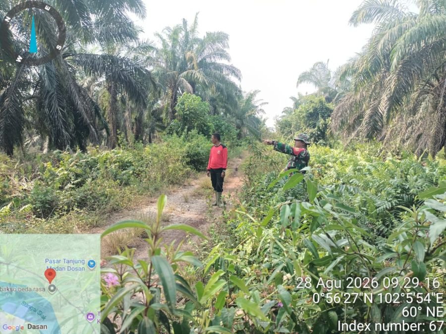 Patroli Karhutla di Benaya, Babinsa Pastikan Tak Ada Titik Api