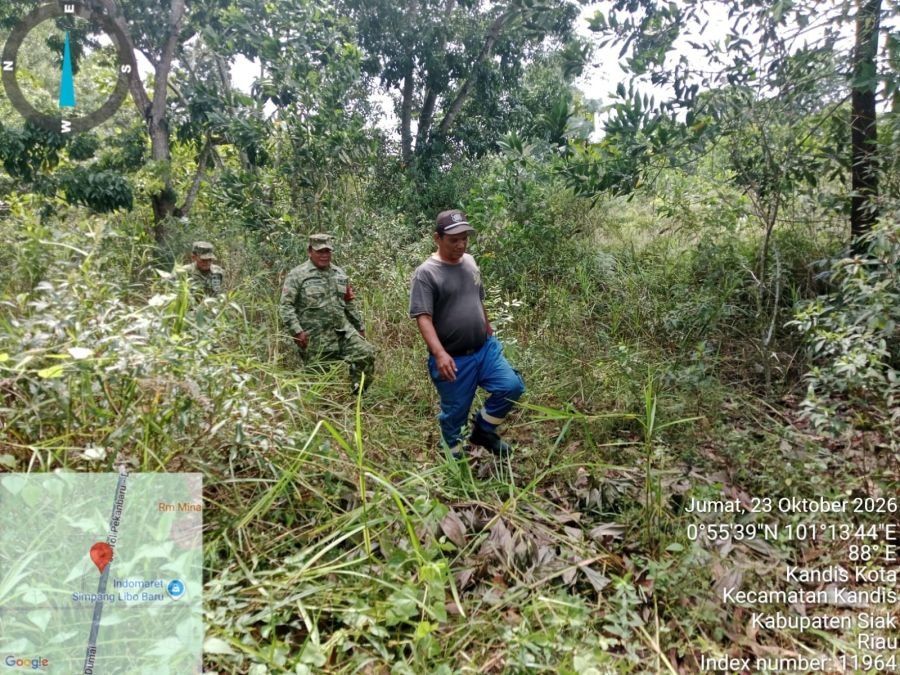 Patroli Karhutla di Kandis Kota, Babinsa Pastikan Nihil Titik Api dan Asap