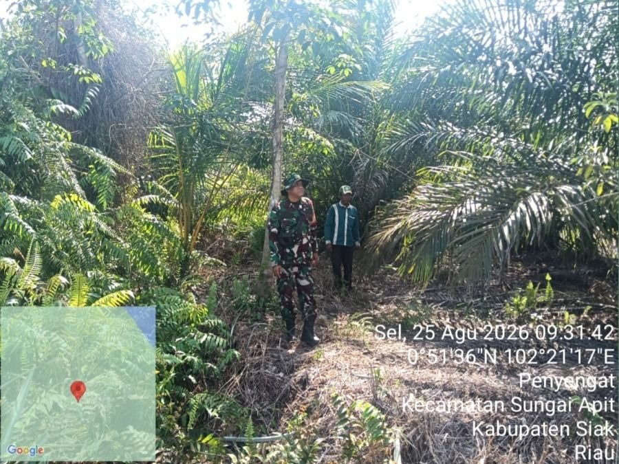 Patroli Karhutla di Penyengat, Babinsa Pastikan Wilayah Tetap Aman