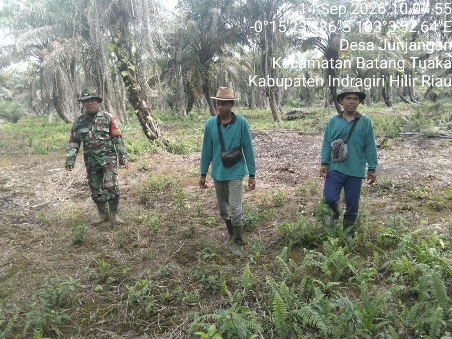 Patroli Karhutla di Sungai Junjangan, Babinsa Pastikan Api dan Asap Nihil