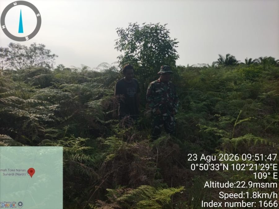 Patroli Karhutla di Sungai Rawa, Koramil 02 Pastikan Wilayah Aman