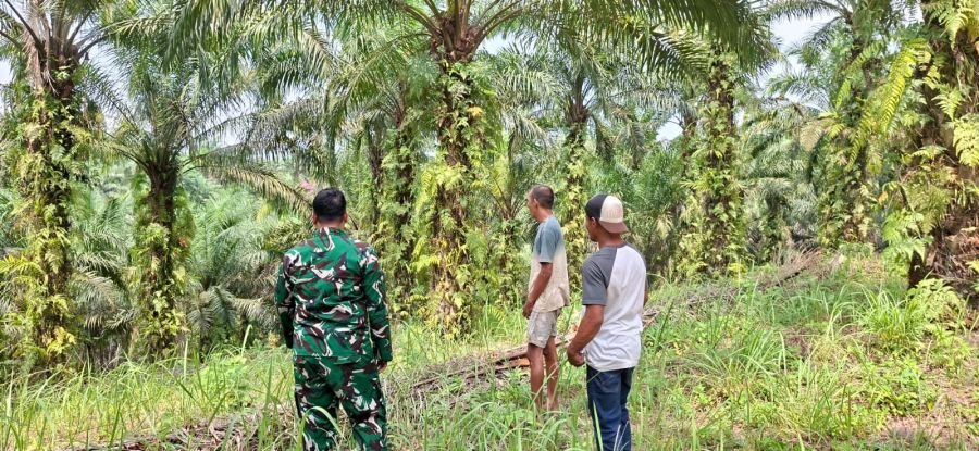 Patroli Karhutla Digelar di Teluk Lancang, Babinsa Pastikan Titik Rawan Aman