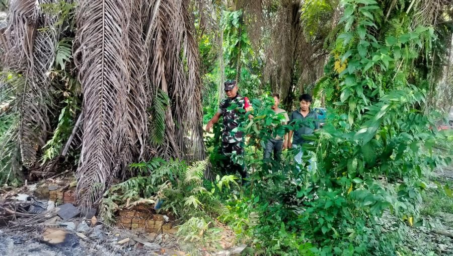 Patroli Karhutla Digencarkan, Babinsa Koramil 07/Tenayan Raya Ajak Warga Cegah Pembakaran Lahan