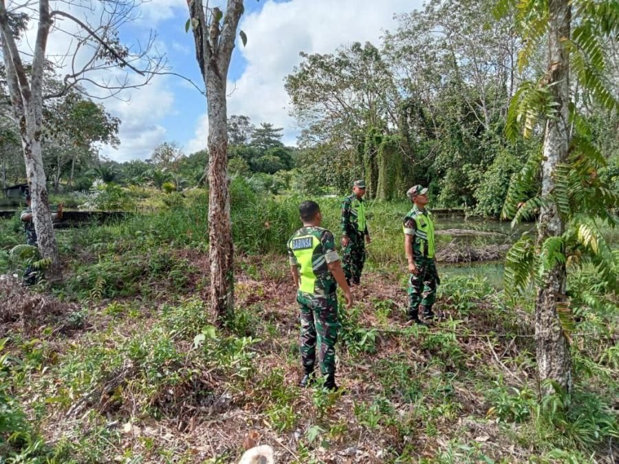 Patroli Karhutla Diperketat, Babinsa Pantau Wilayah Talontam Benai