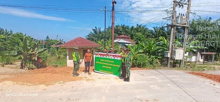 Patroli Karhutla Intensif, Babinsa Bersama Warga Wilayah Desa Rawa Bangun