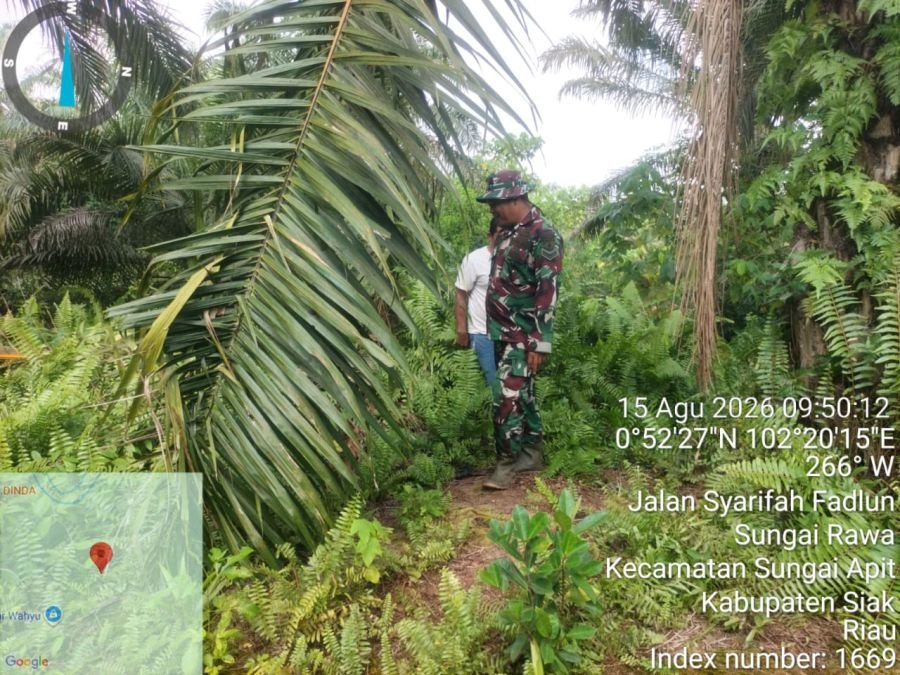 Patroli Karhutla Koramil 02 Pastikan Sungai Rawa Bebas Titik Api