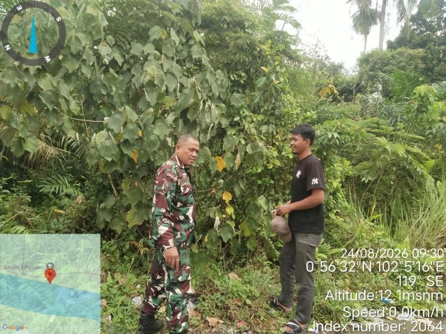 Patroli Karhutla Koramil 02 Sungai Apit, Titik Api Nihil di Dosan