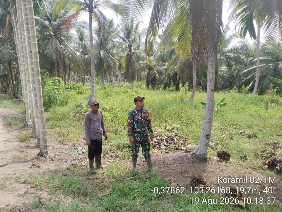 Patroli Karhutla Koramil 02/TM di Tekulai Hilir, Situasi Aman dan Kondusif