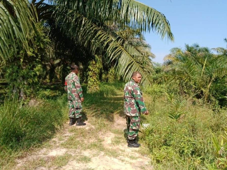 Patroli Karhutla Tanpa Titik Api, Babinsa Koramil 07/Kampar Kodim 0313/KPR Gencarkan Sosialisasi ke