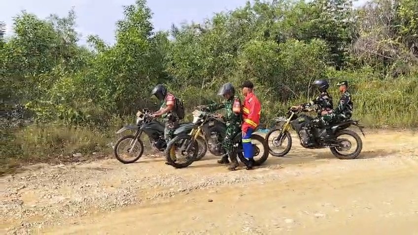 Patroli Rutin Karhutla di Desa Petani, Wilayah Mandau Terkendali Aman