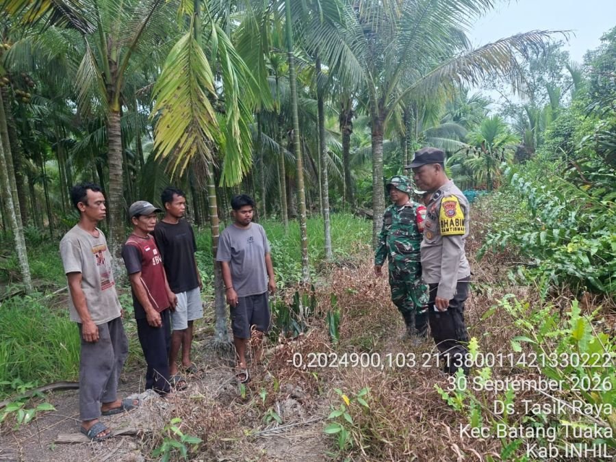 Patroli Tapal Batas Babinsa Tasik Raya, Titik Api dan Asap Nihil