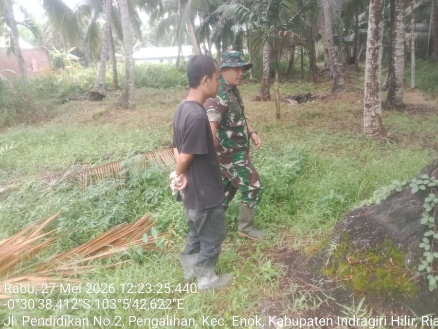 Patroli Tapal Batas Desa Pengalihan wilayah Koramil 02/TM,Nihil Titik Api, Situasi Aman Terkendali