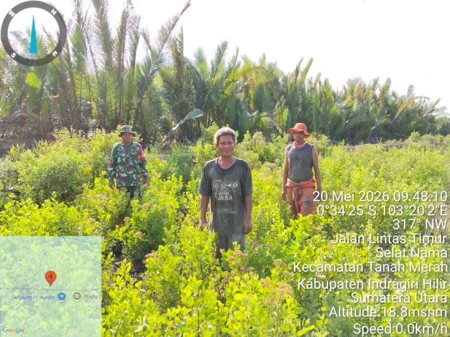 Patroli Tapal Batas di Selat Nama Nihil Titik Api, Babinsa Koramil 02/TM Pastikan Wilayah Kondusif