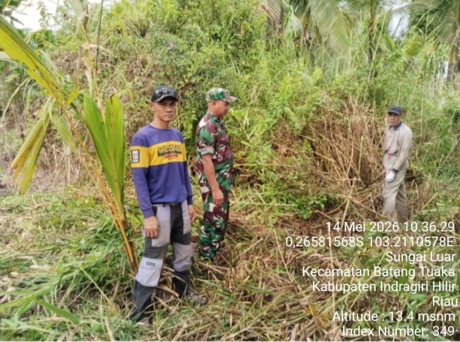Patroli Tapal Batas Koramil 12/Batang Tuaka, Titik Api dan Asap Nihil