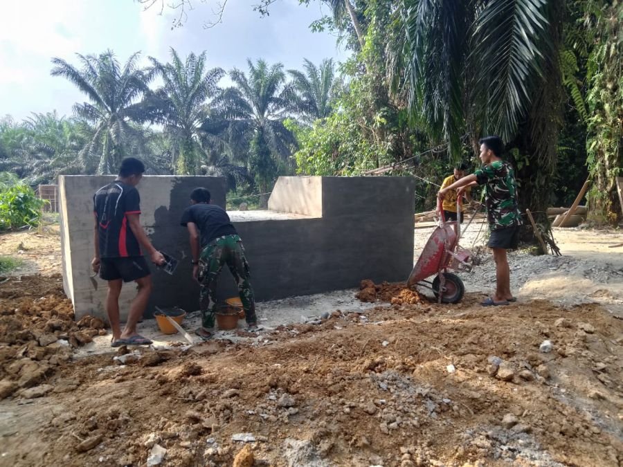 Pekerjaan Jembatan Garuda Sukaraja Terus Berlanjut, Besi Mulai Dirangkai dan menimbun pondasi angkur