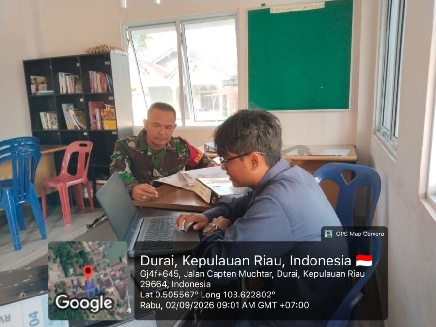 Pelda Erdianto Perbarui Data Desa, Babinsa Telaga Tujuh Perkuat Komunikasi