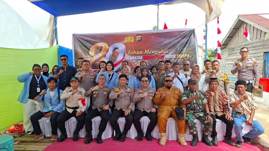 Peltu Jaharzam Danposramil 01/Tembilahan Hadiri Vidcon Peresmian Jembatan Merah Putih Presisi