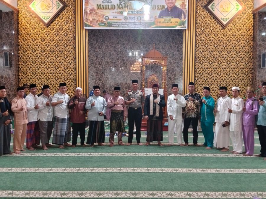 Peltu Rudiono Hadiri Maulid Nabi 1448 H di Kateman, Perkuat Silaturahmi
