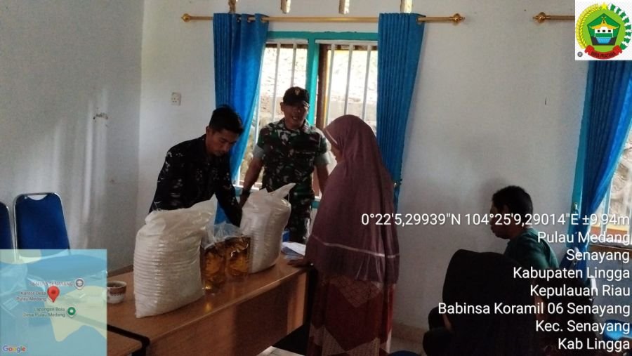 Pemantauan Penyaluran Bantuan Beras dari Bulog Provinsi Kepulauan Riau untuk Warga Desa Pulau Medang