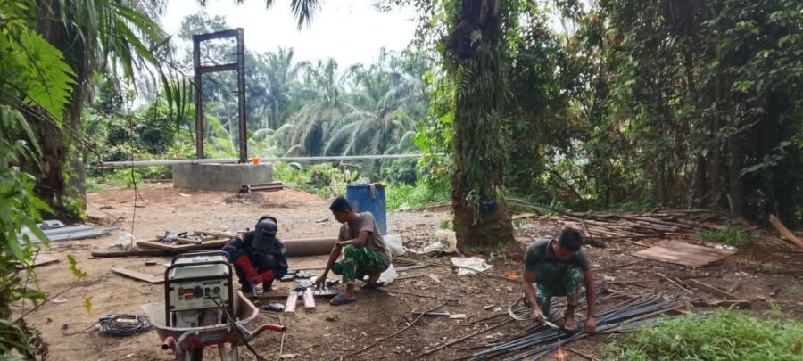 Pemasangan Besi Olo Jembatan Gantung Garuda Dimulai, Pembangunan Jembatan Perintis Garuda