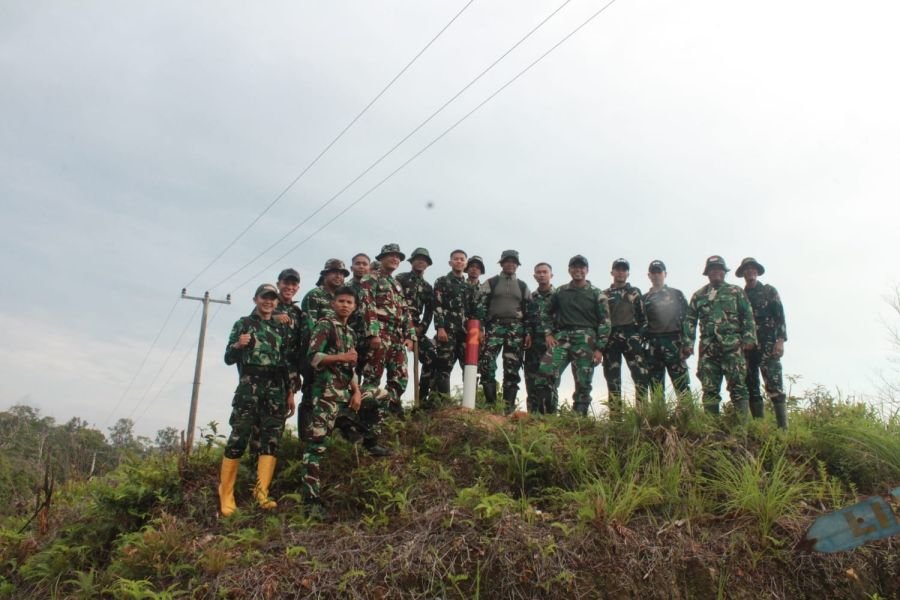 Pemasangan Patok Batas Tanah Satuan Yonif TP 849/BS