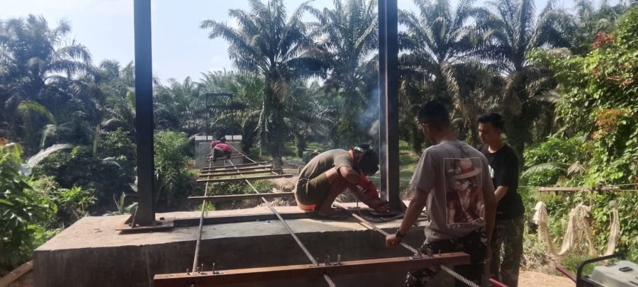 Pemasangan Tiang Jembatan Garuda Tahap III Dikebut, Akses Warga Kian Dekat