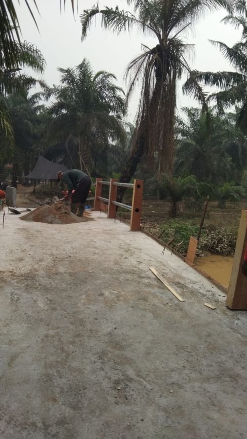 Pembangunan Jembatan Beton Desa Tajung Sari Terus Berlanjut hari ini