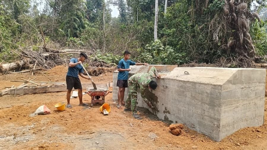 Pembangunan Jembatan Gantung Talang Perigi Terus Berlanjut
