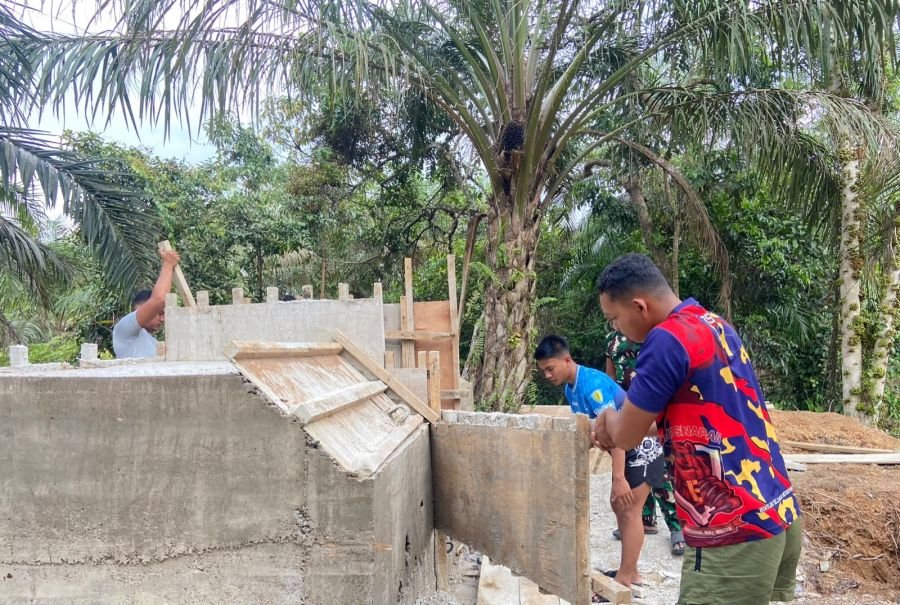 Pembangunan Jembatan Gantung Talang Pring Jaya Terus Berlanjut
