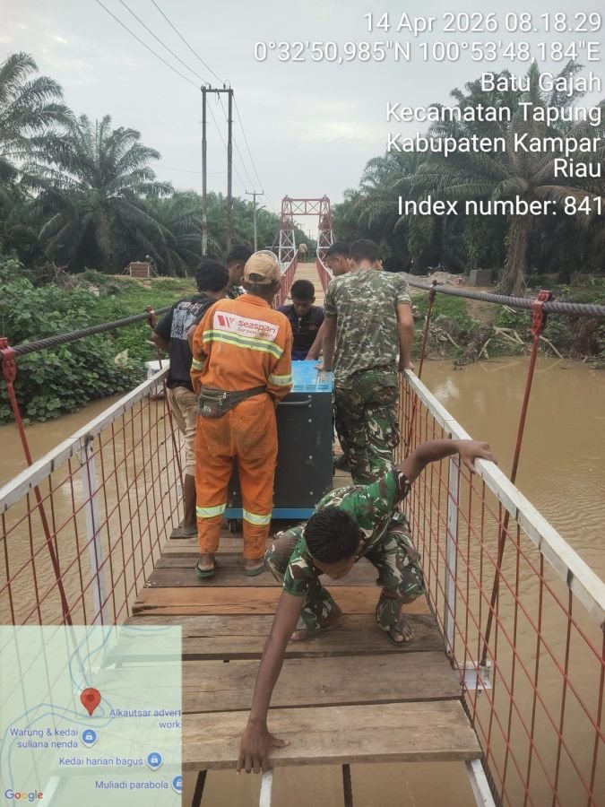 Pembangunan Jembatan Garuda Capai 85%, Kodim 0313/KPR Fokus pada Keamanan Lantai