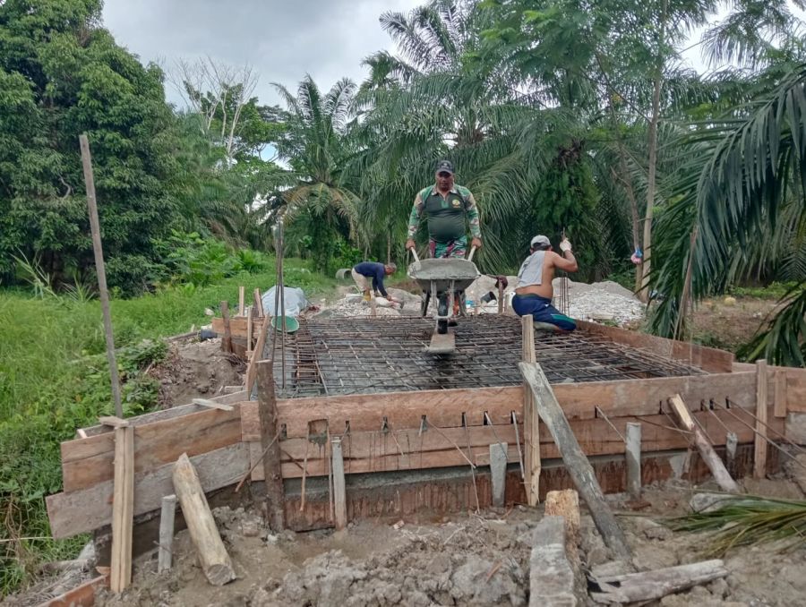 Jembatan Garuda Rohil Capai 25 Persen, Pengecoran Terus Dikebut