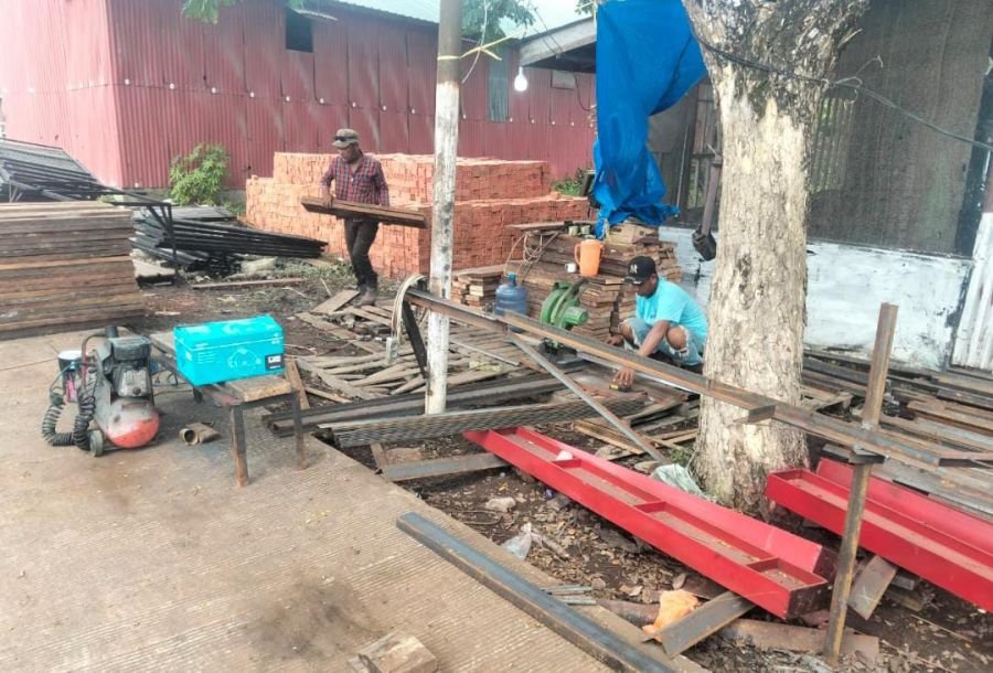 Pembangunan Jembatan Garuda Koramil 01/Tembilahan Capai Tahap Perakitan Konstruksi