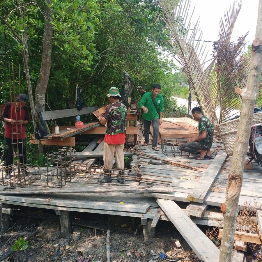 Pembangunan Jembatan Garuda Semukut Terus Dikebut, Pemasangan Mal Kembali Dilanjutkan